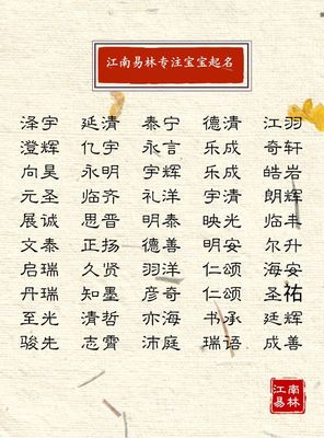 起名选字