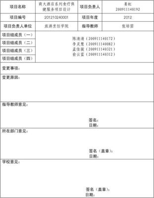 项目经理变更申请书