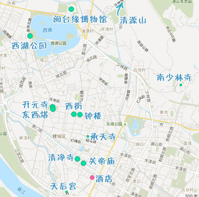 西湖公园地图