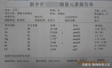 多少岁适合微量元素检测