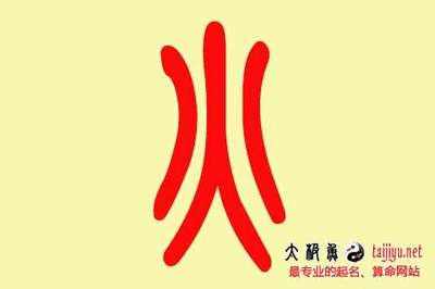 五行为火的字
