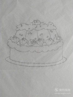 生日蛋糕怎么画简单的方式