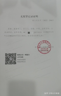 无犯罪证明用途