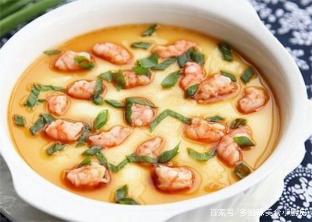 蛋蒸虾仁香菇