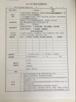 亲子鉴定结果样本