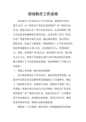 活动执行总结