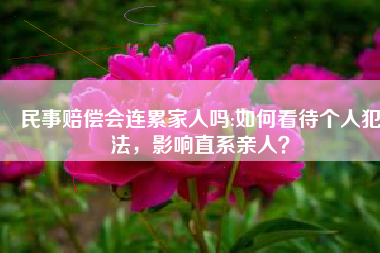 民事赔偿会连累家人吗