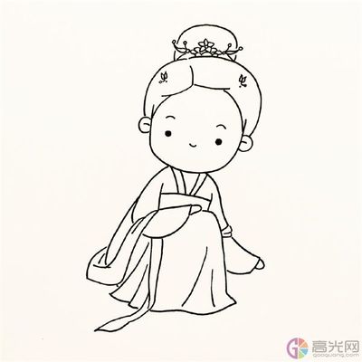 怎么画古风小女孩简笔画