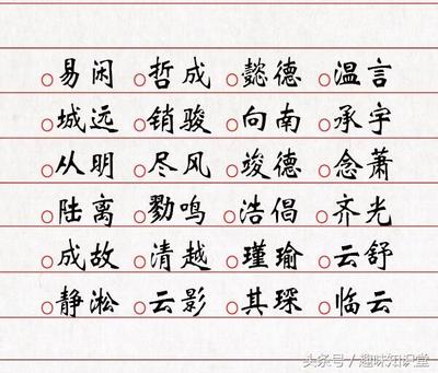 一字取名