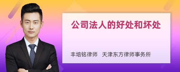 当公司法人好处和坏处