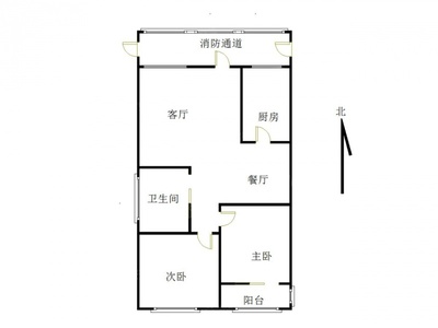 厨房和厕所在一个通道