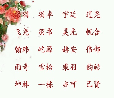 安取名字男孩