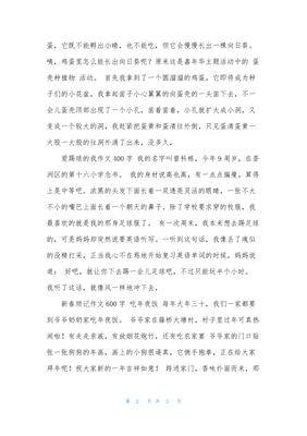 美丽的树林作文