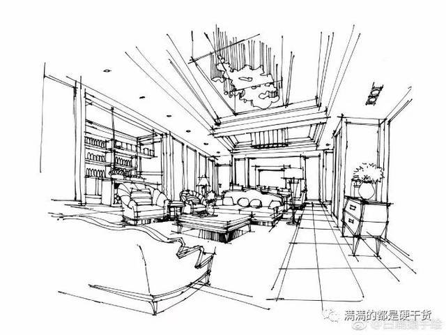 室内手绘效果图线稿