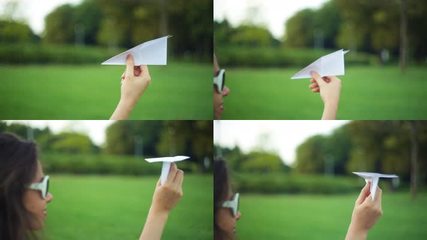 教室扔纸飞机视频素材下载