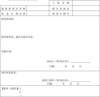 工程变更申请书