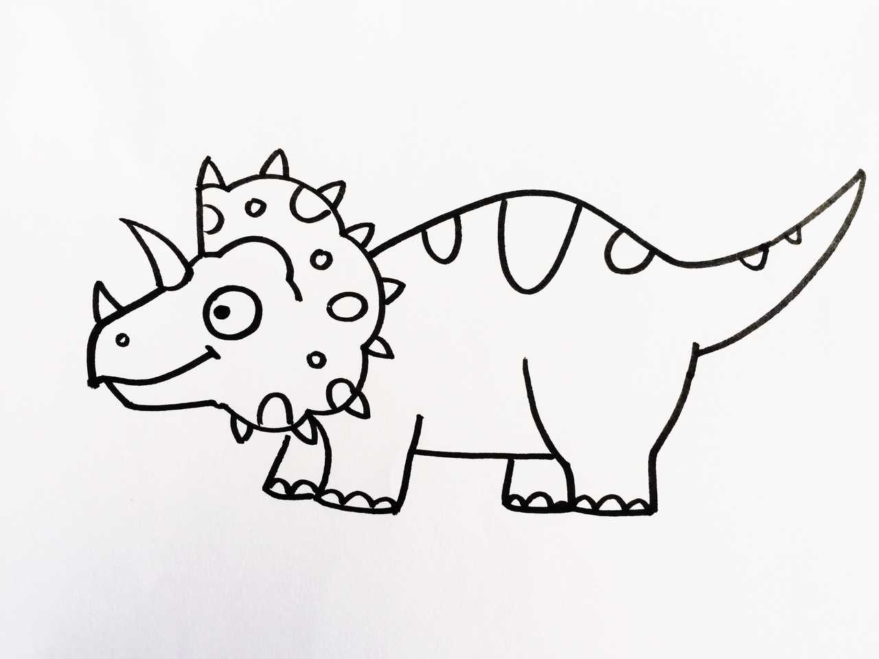 怎么画恐龙世界简单图片