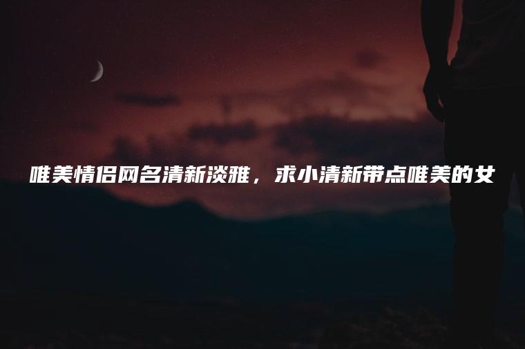 唯美情侣网名清新淡雅