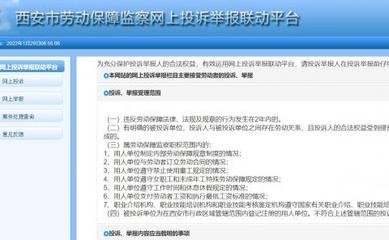 劳动监察网上投诉