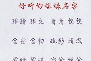 叫什么名字最好听