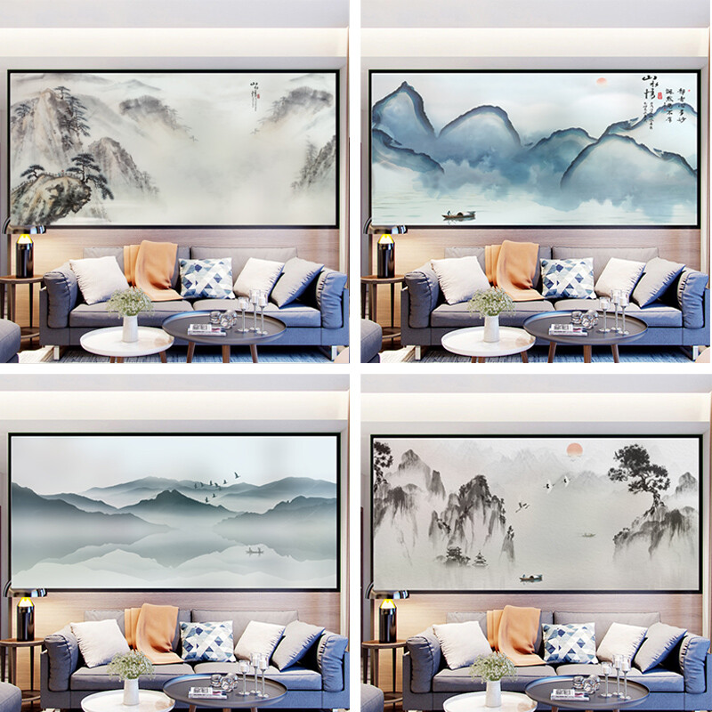 山水画玻璃