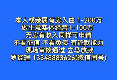 私人贷款联系方式
