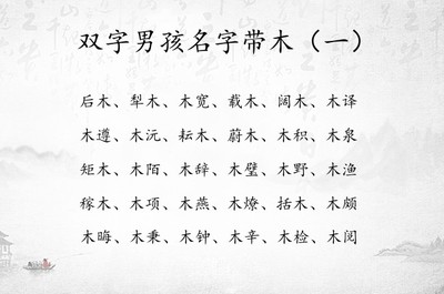 带木的字寓意好的字