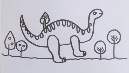 好看的恐龙怎么画