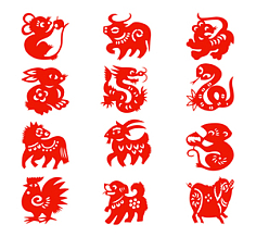 12生肖剪纸图