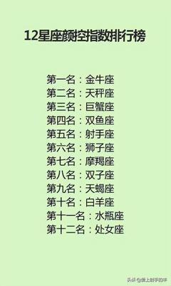 颜控星座