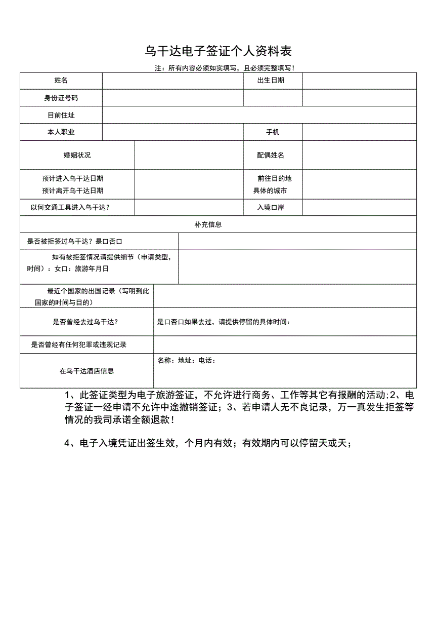 签证资料docx怎样填写