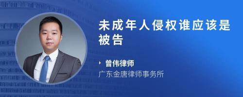 未成年侵权谁是被告