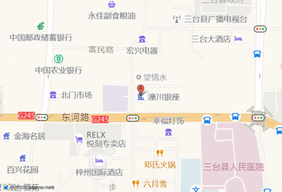 三台农业银行地址在哪个地方