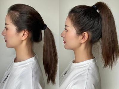 女生扎马尾