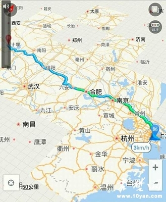 杭州到郑州多少公里
