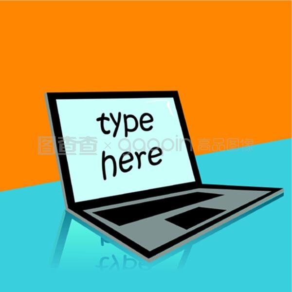 手提电脑文字卡