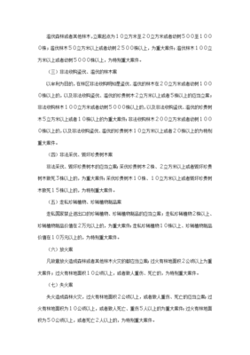 林业刑事案件立案标准