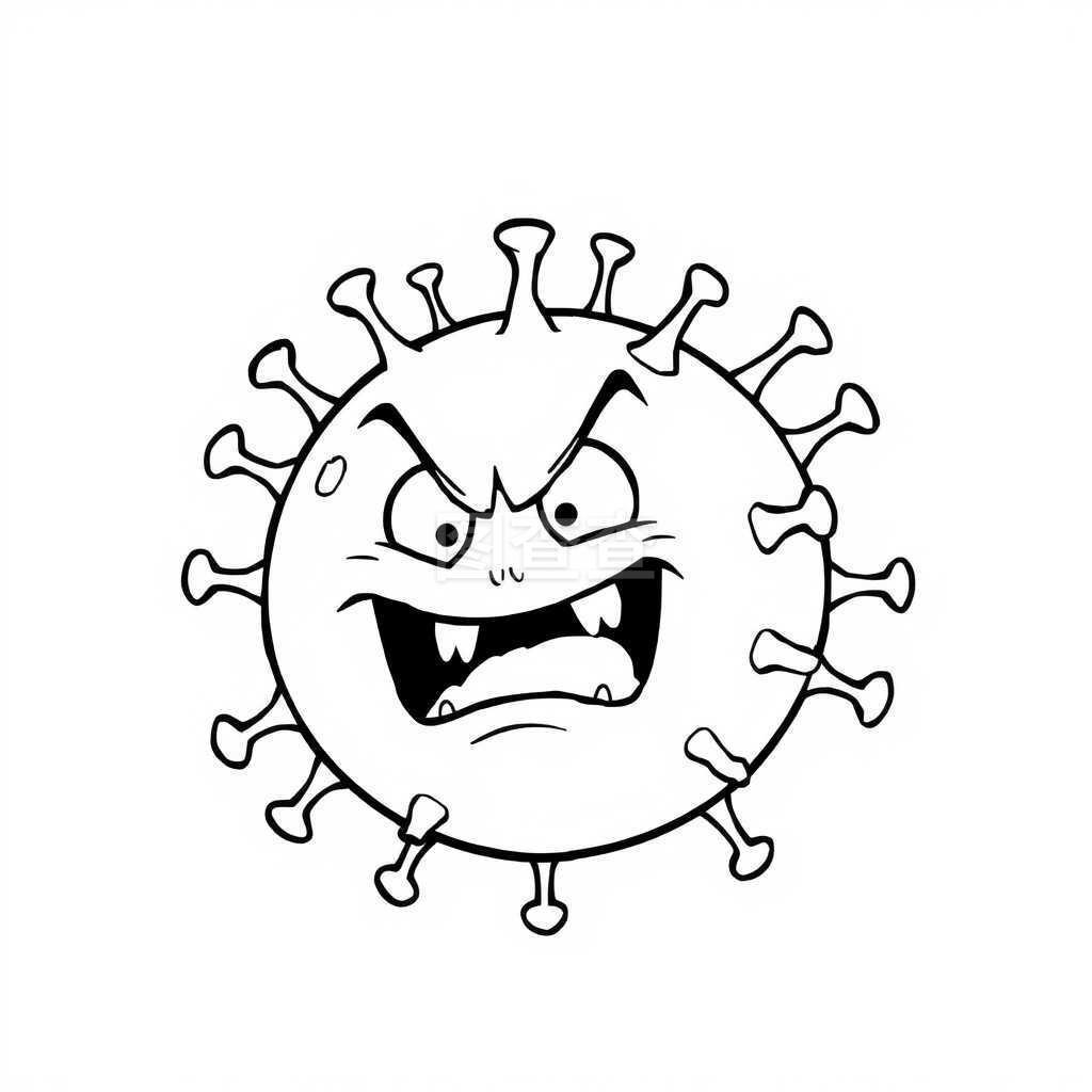 病毒简笔画新冠状病毒的搜索结果_百度图片