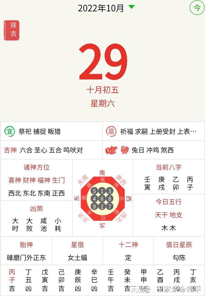 今日黄历生肖相冲