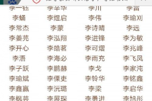 付姓取名字大全男孩