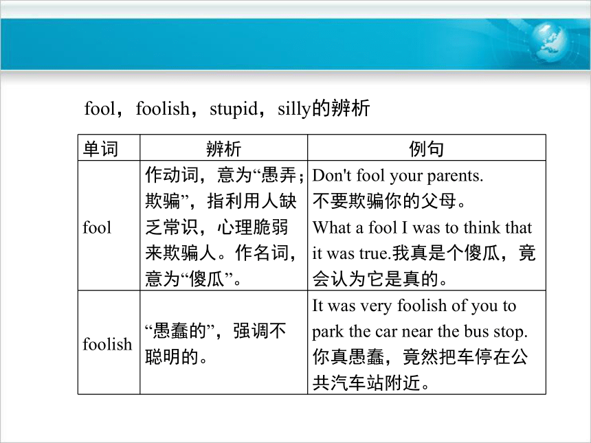foolish名词