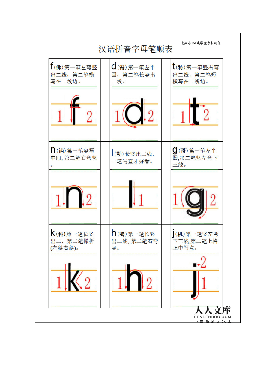 拼音i的笔顺格式